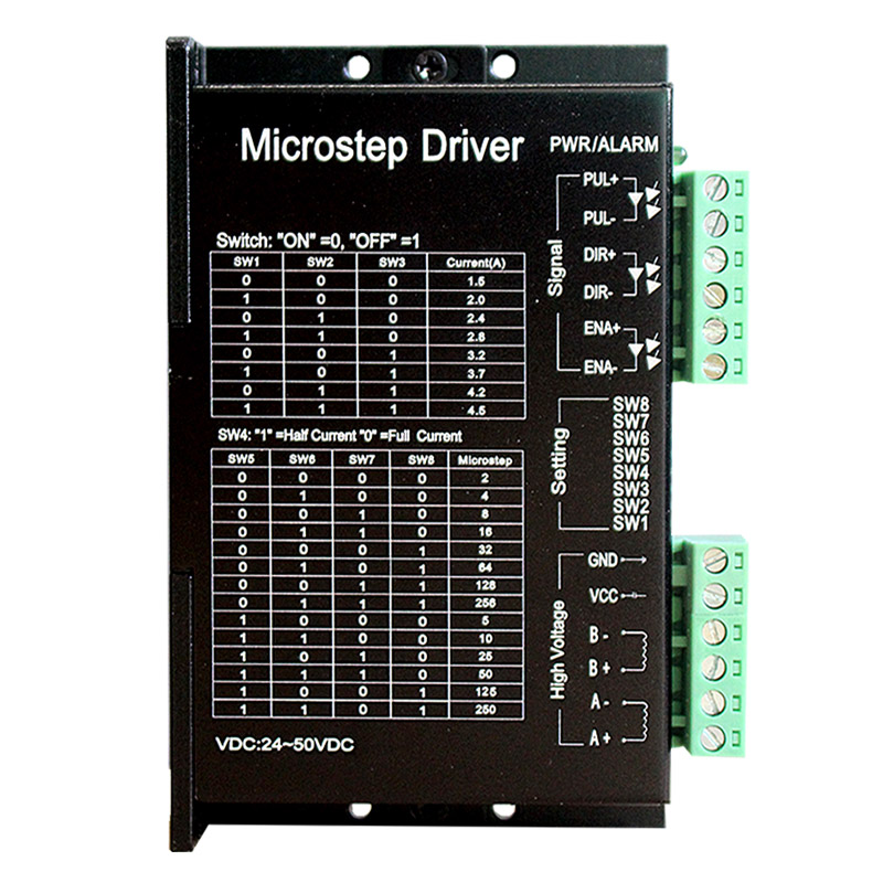 57/86步進電機驅動器256細分4.5A 24-50VDC